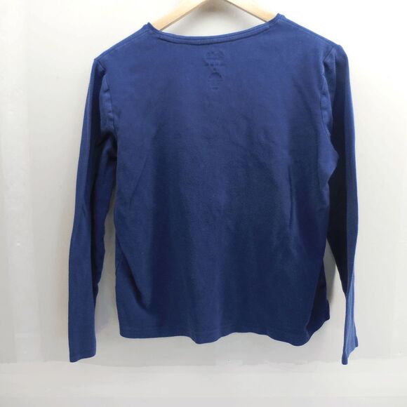 Croft & Barrow The Classic Tee Dachshund Dog Top Long sleeve Cotton Blue Medium - Picture 3 of 4